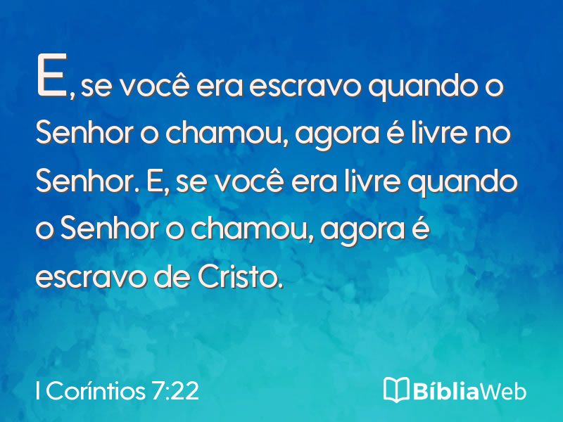 I Coríntios 7:22 em imagem para compartilhar