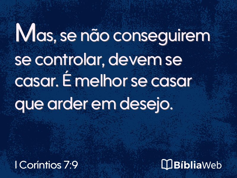 I Coríntios 7:9 em imagem para compartilhar