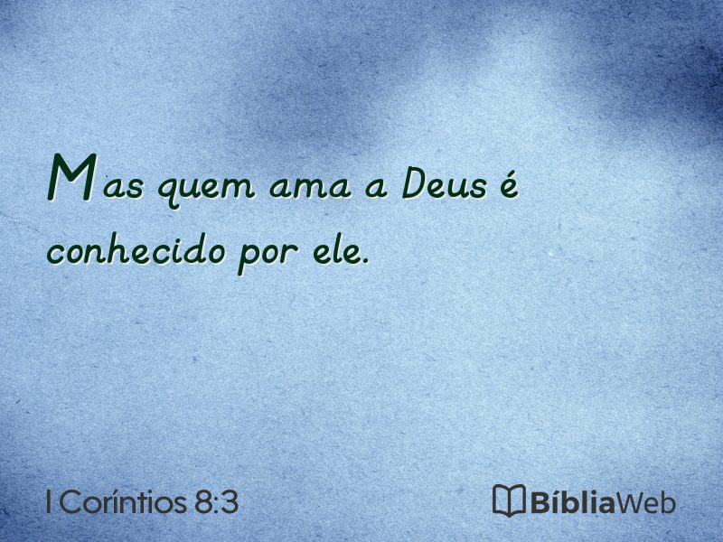 I Coríntios 8:3 em imagem para compartilhar