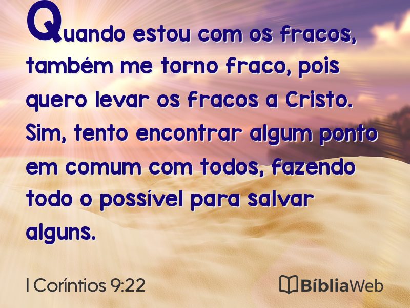I Coríntios 9:22 em imagem para compartilhar