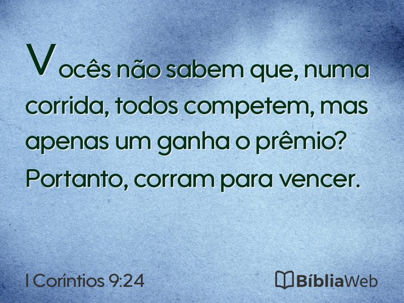 I Coríntios 9:24 em imagem para compartilhar