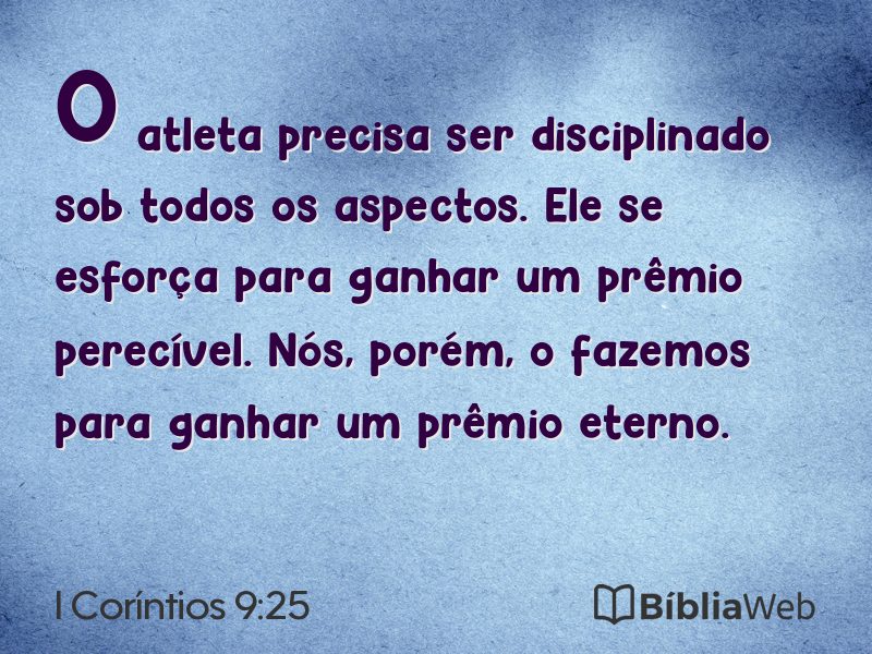 I Coríntios 9:25 em imagem para compartilhar