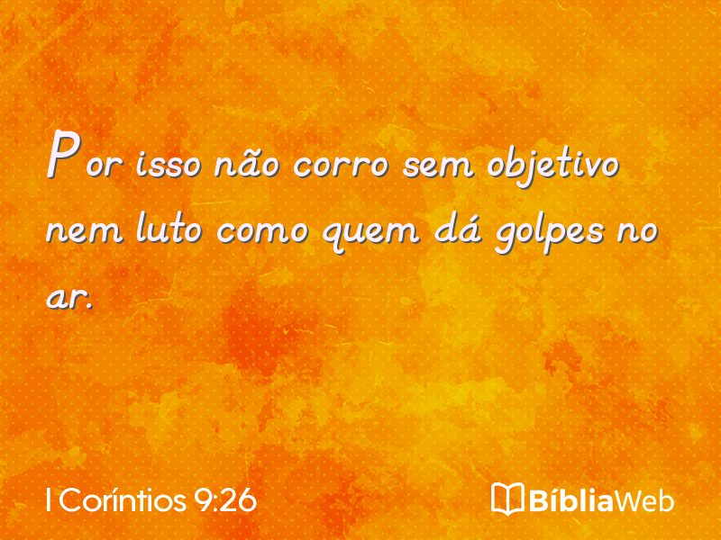 I Coríntios 9:26 em imagem para compartilhar