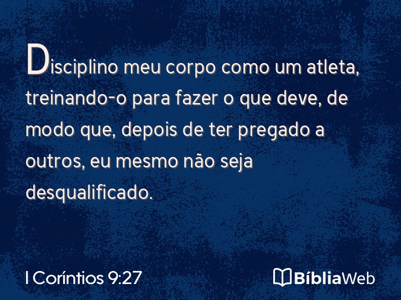 I Coríntios 9:27 em imagem para compartilhar