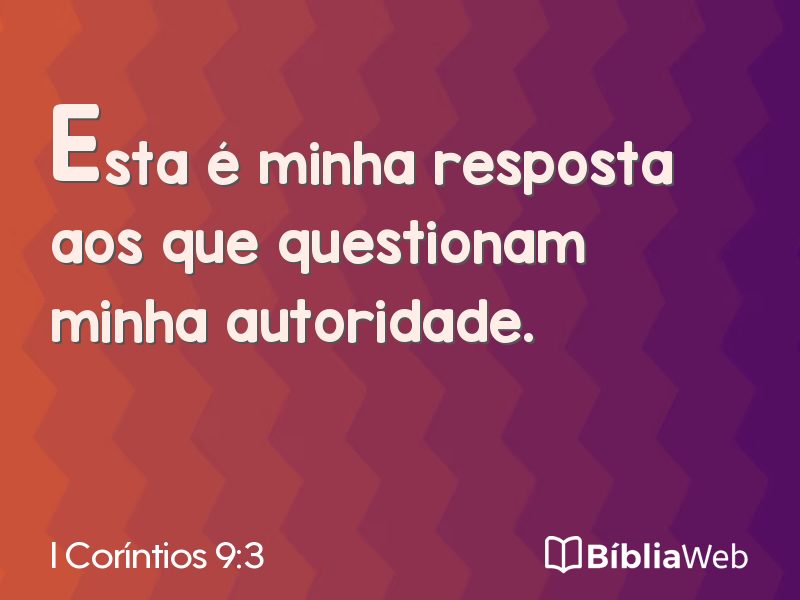 I Coríntios 9:3 em imagem para compartilhar