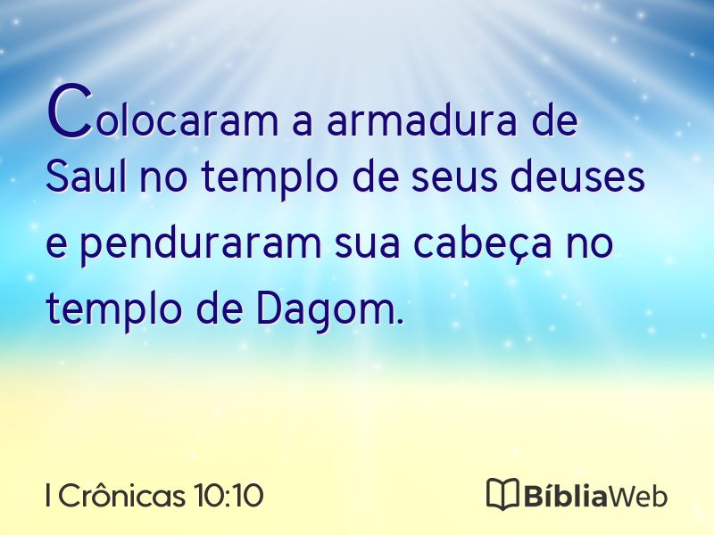 I Crônicas 10:10 em imagem para compartilhar