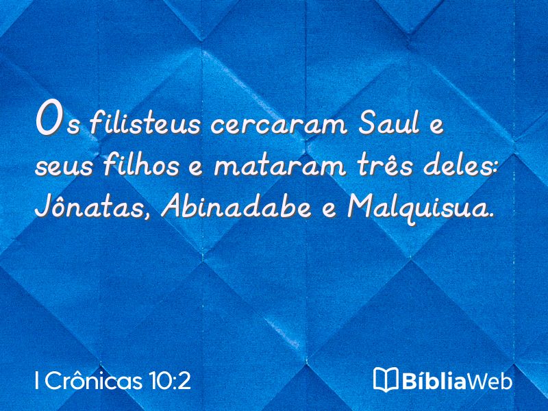 I Crônicas 10:2 em imagem para compartilhar