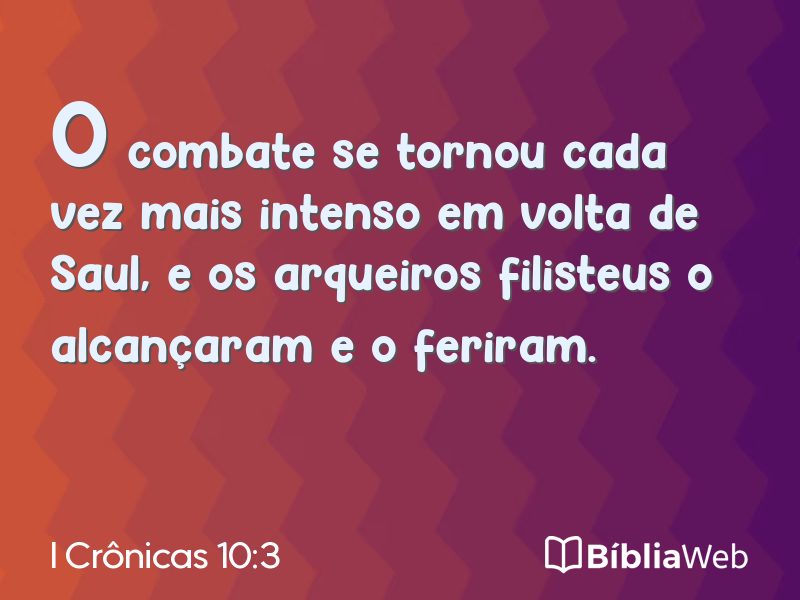 I Crônicas 10:3 em imagem para compartilhar