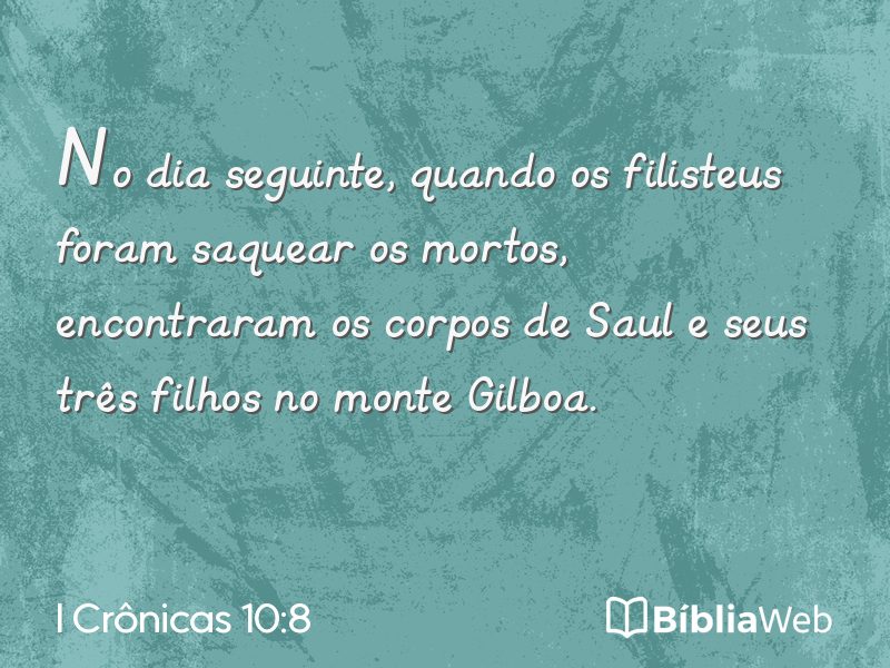 I Crônicas 10:8 em imagem para compartilhar