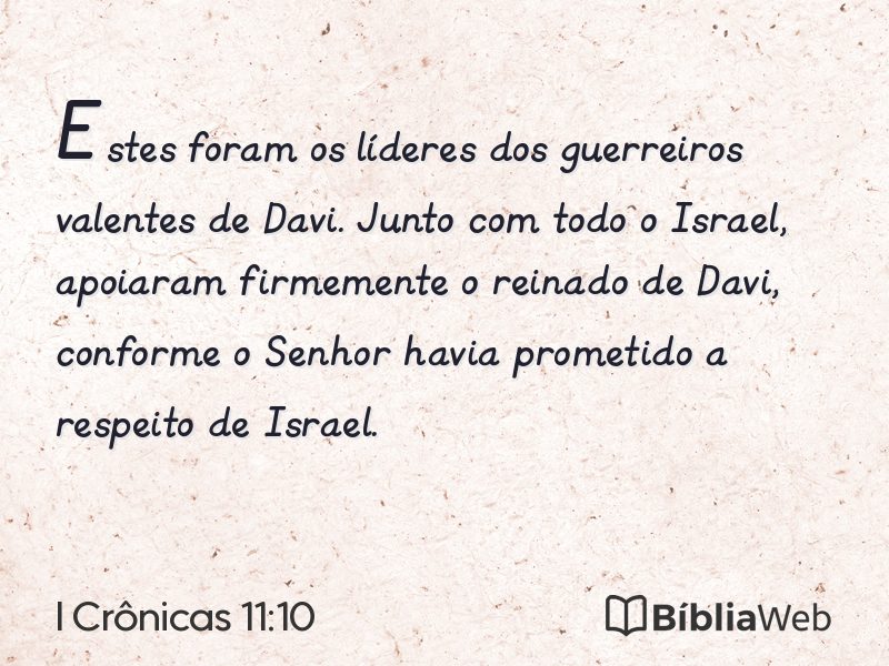 I Crônicas 11:10 em imagem para compartilhar