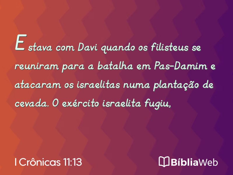 I Crônicas 11:13 em imagem para compartilhar