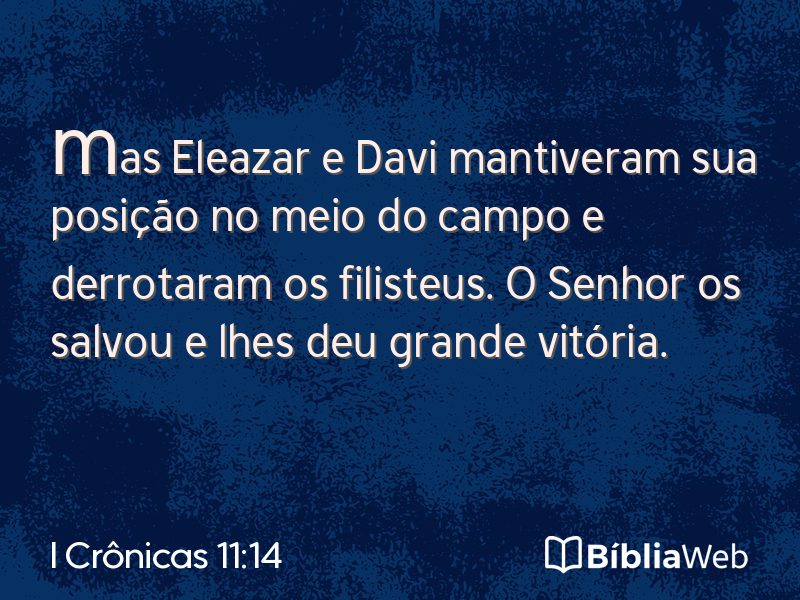 I Crônicas 11:14 em imagem para compartilhar