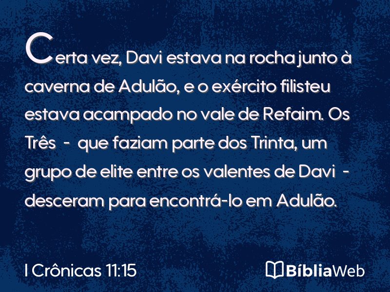 I Crônicas 11:15 em imagem para compartilhar