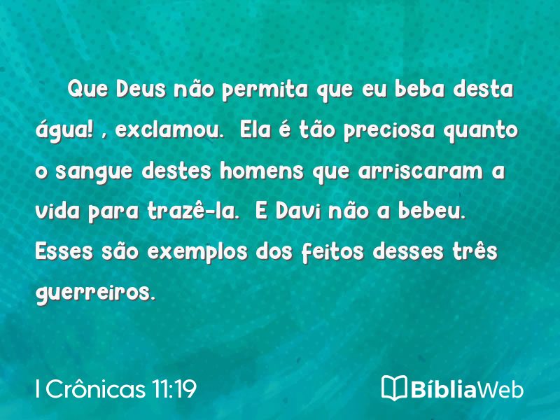 I Crônicas 11:19 em imagem para compartilhar