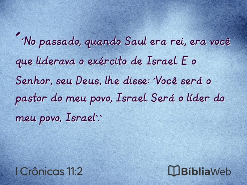 I Crônicas 11:2 em imagem para compartilhar