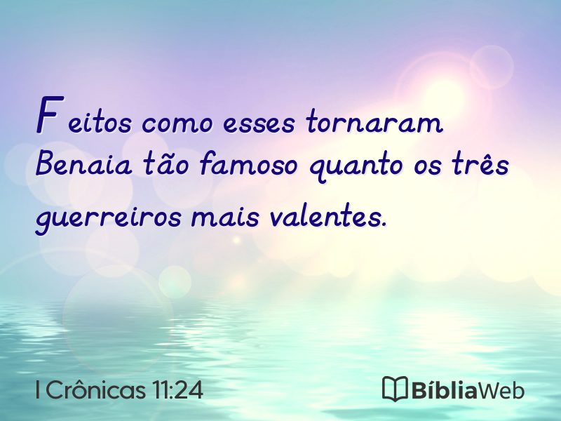 I Crônicas 11:24 em imagem para compartilhar