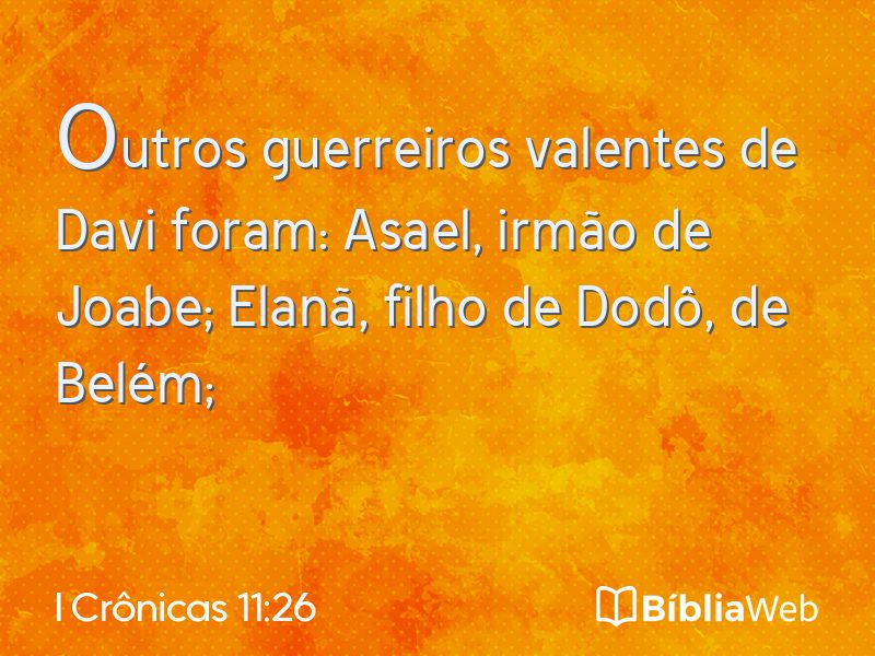 I Crônicas 11:26 em imagem para compartilhar