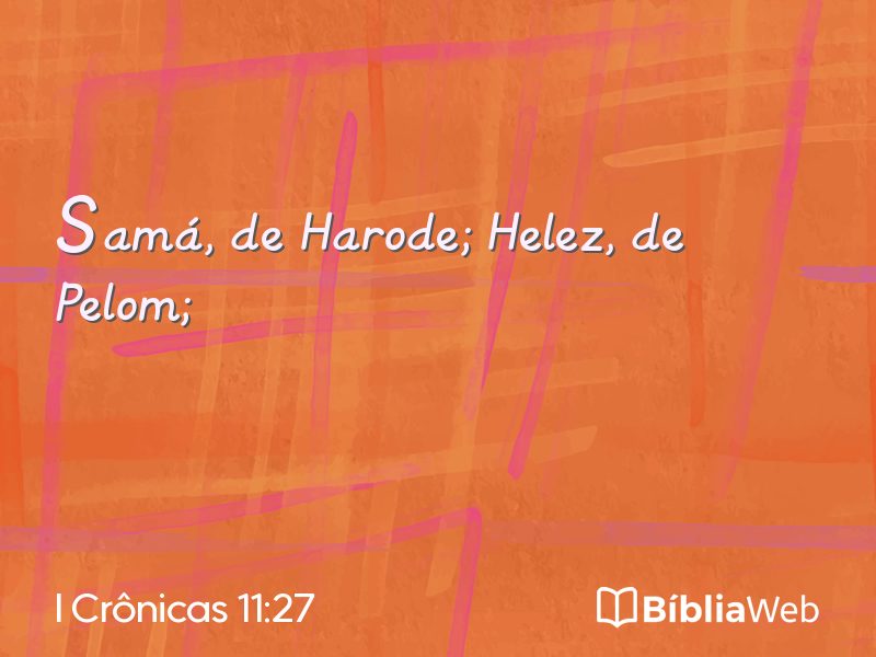 I Crônicas 11:27 em imagem para compartilhar