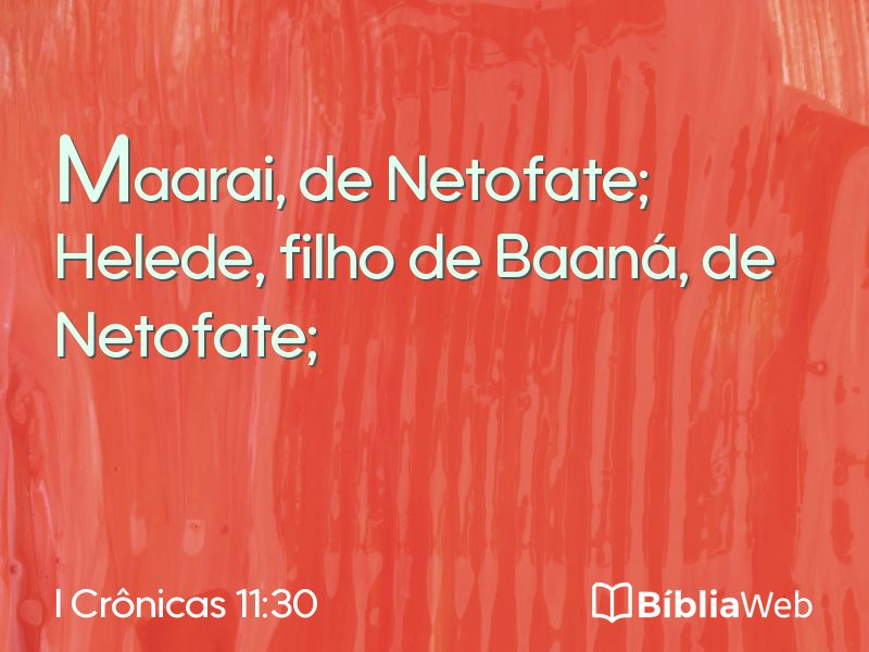 I Crônicas 11:30 em imagem para compartilhar