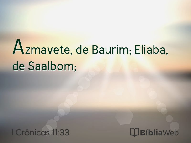 I Crônicas 11:33 em imagem para compartilhar
