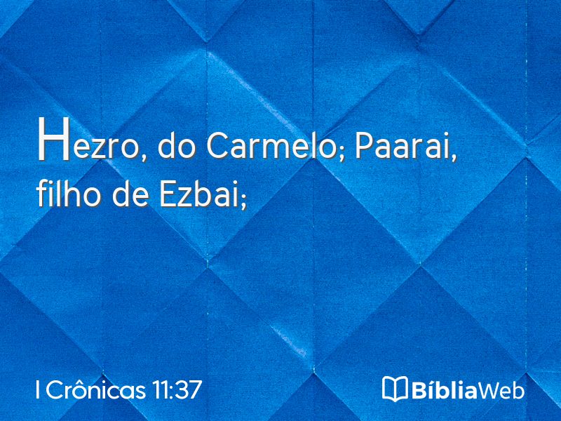 I Crônicas 11:37 em imagem para compartilhar