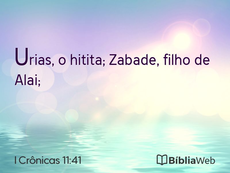 I Crônicas 11:41 em imagem para compartilhar