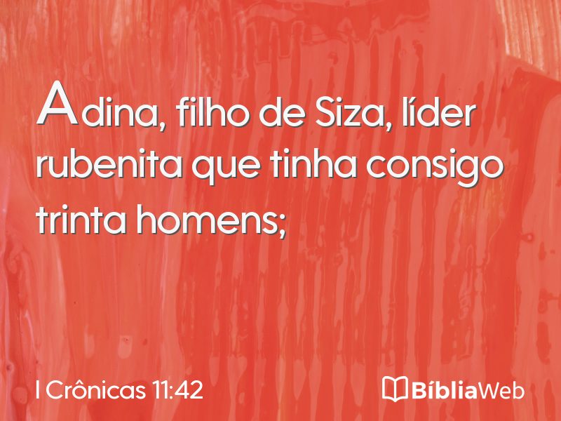 I Crônicas 11:42 em imagem para compartilhar