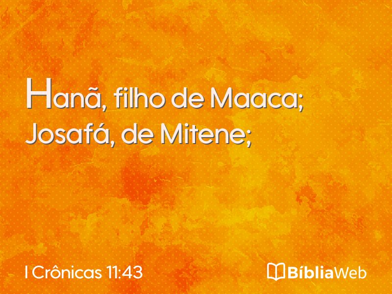 I Crônicas 11:43 em imagem para compartilhar