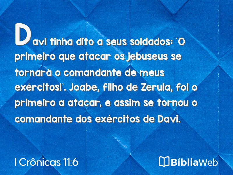 I Crônicas 11:6 em imagem para compartilhar