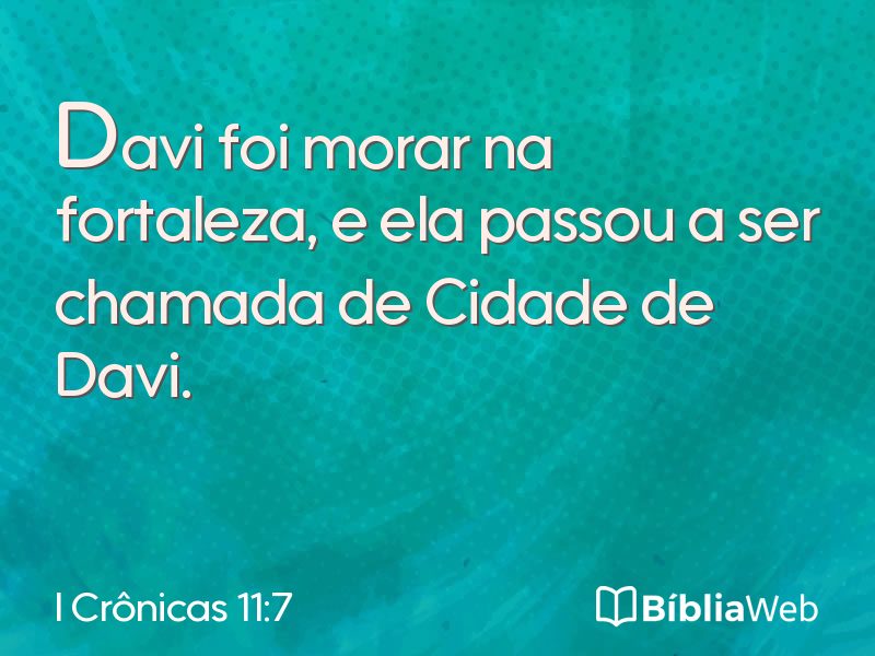 I Crônicas 11:7 em imagem para compartilhar