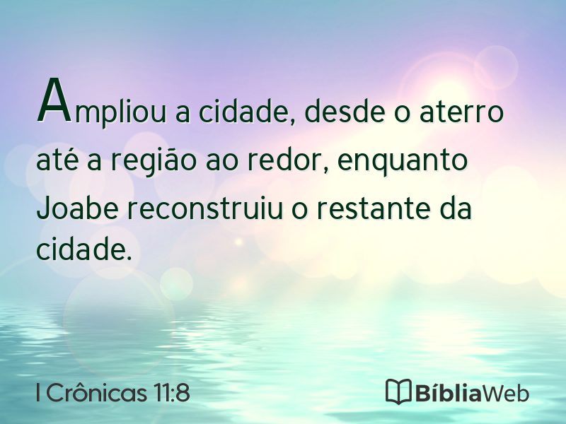 I Crônicas 11:8 em imagem para compartilhar