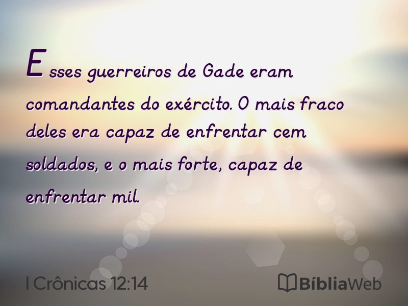 I Crônicas 12:14 em imagem para compartilhar