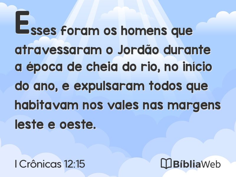 I Crônicas 12:15 em imagem para compartilhar