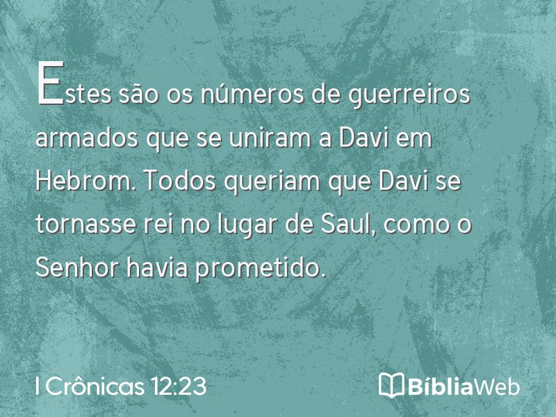 I Crônicas 12:23 em imagem para compartilhar
