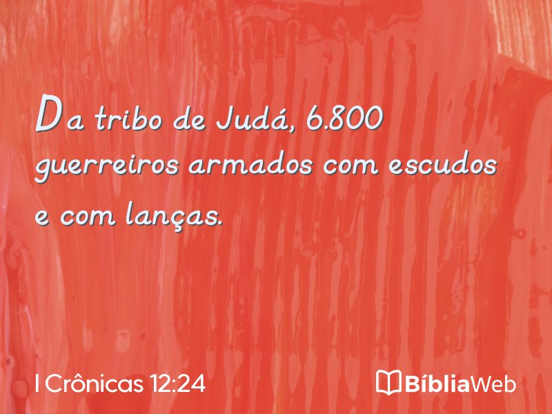 I Crônicas 12:24 em imagem para compartilhar