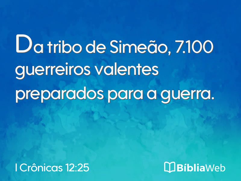I Crônicas 12:25 em imagem para compartilhar