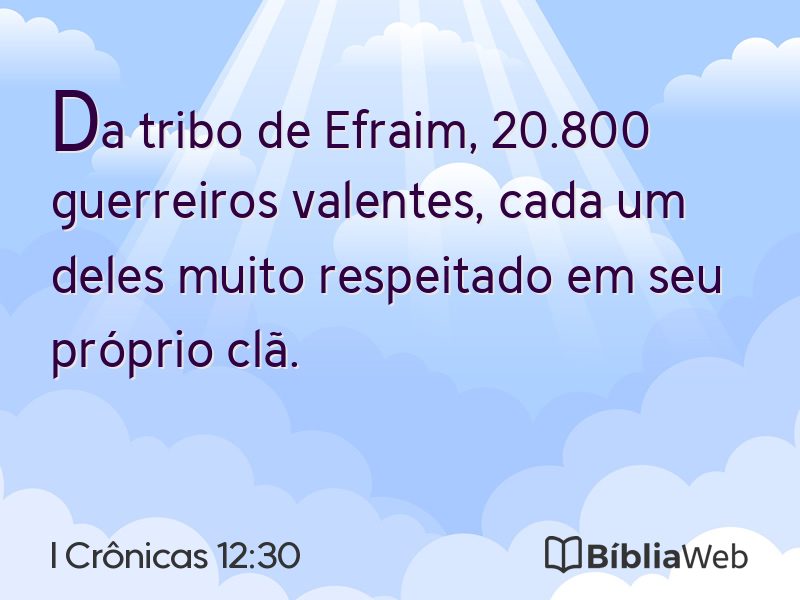 I Crônicas 12:30 em imagem para compartilhar