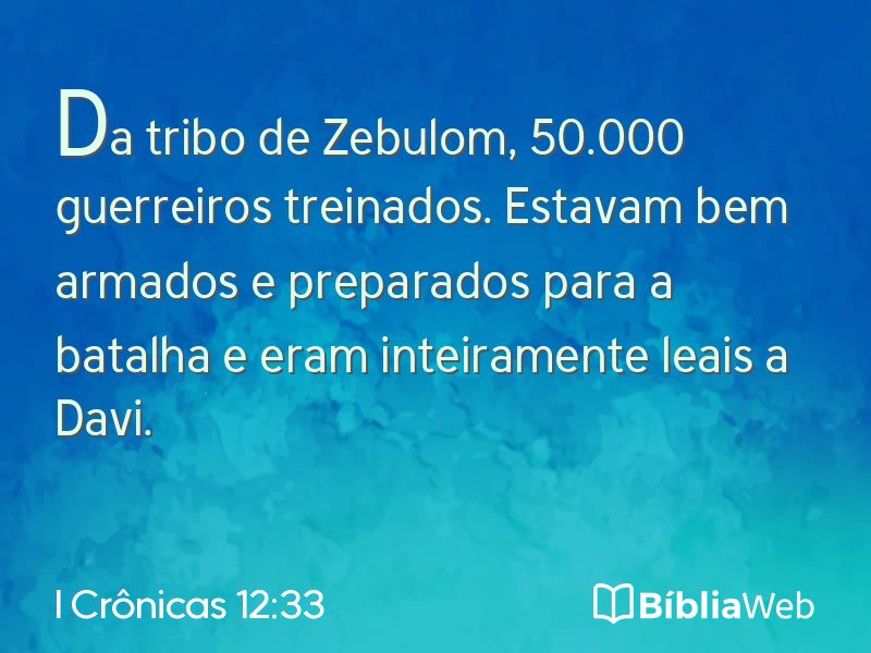 I Crônicas 12:33 em imagem para compartilhar