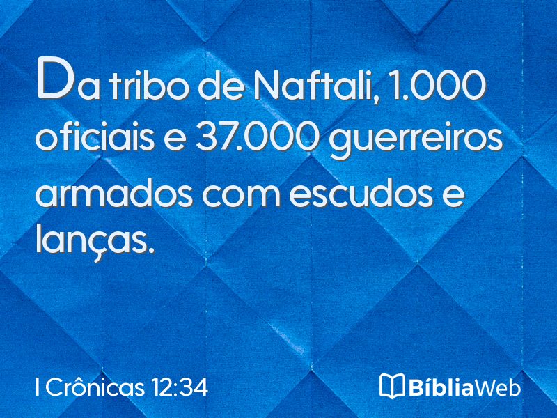 I Crônicas 12:34 em imagem para compartilhar