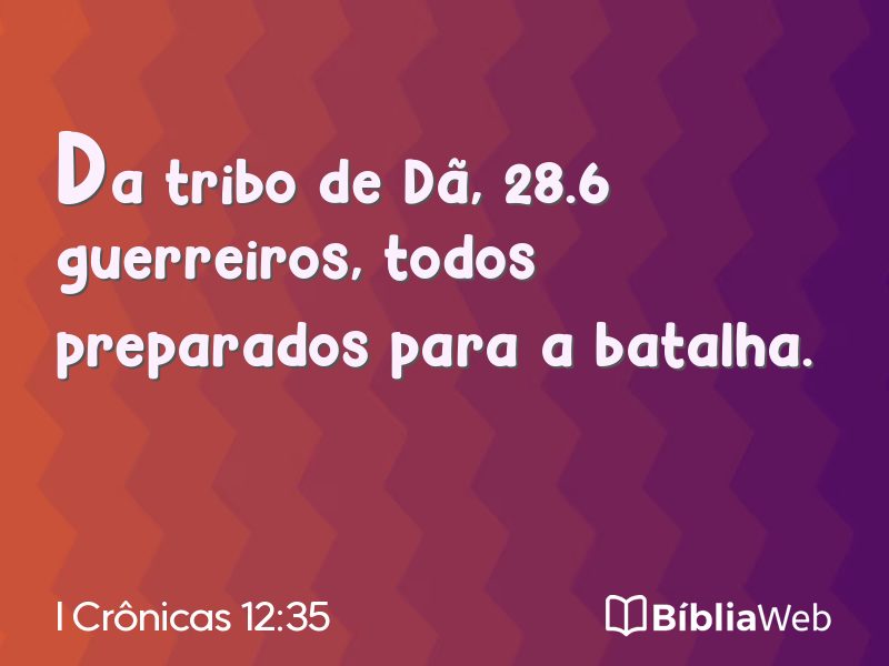 I Crônicas 12:35 em imagem para compartilhar