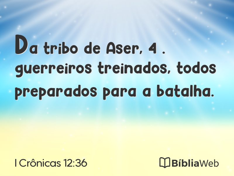 I Crônicas 12:36 em imagem para compartilhar