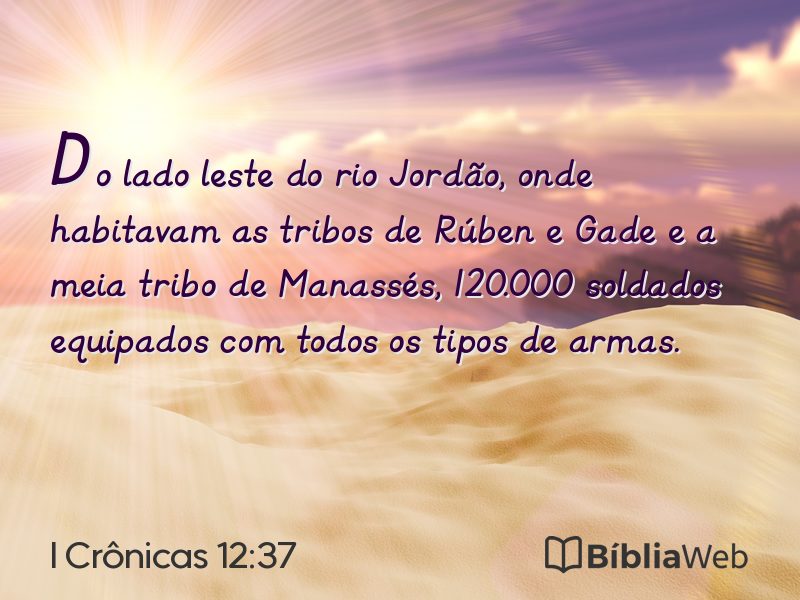 I Crônicas 12:37 em imagem para compartilhar
