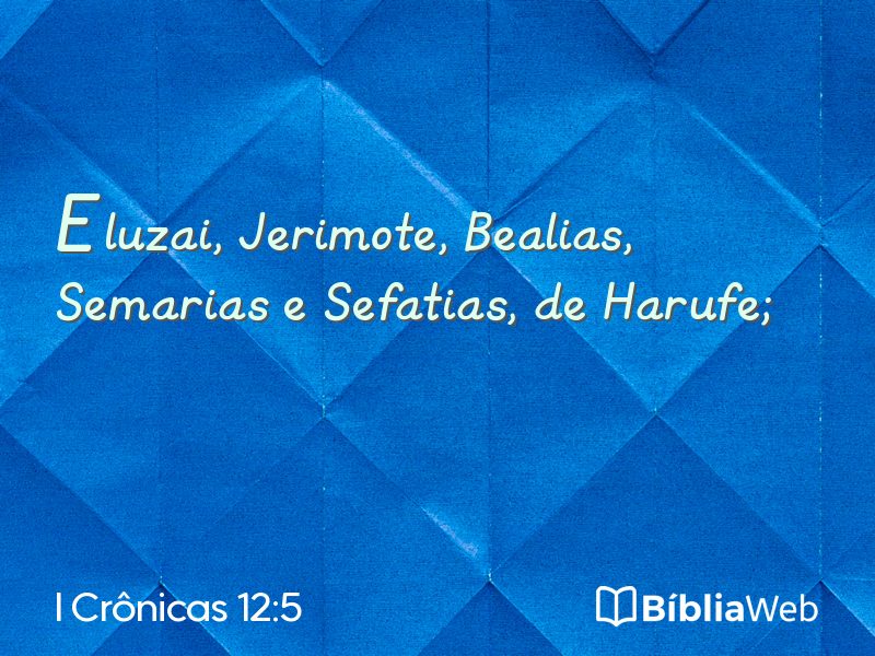 I Crônicas 12:5 em imagem para compartilhar