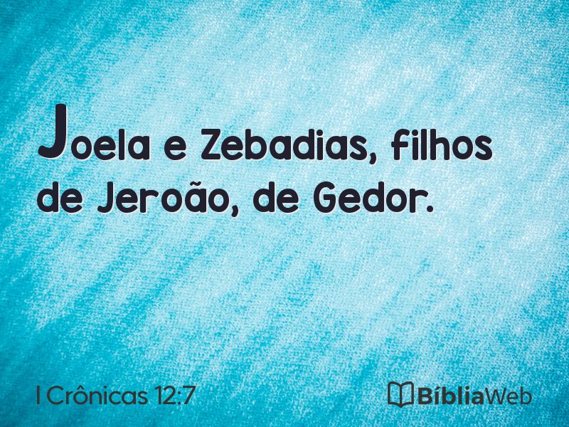 I Crônicas 12:7 em imagem para compartilhar