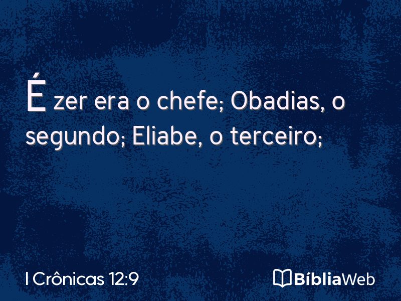 I Crônicas 12:9 em imagem para compartilhar