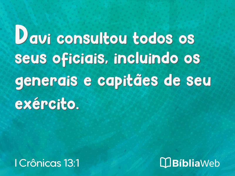 I Crônicas 13:1 em imagem para compartilhar
