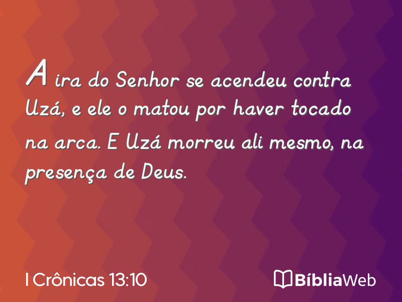 I Crônicas 13:10 em imagem para compartilhar