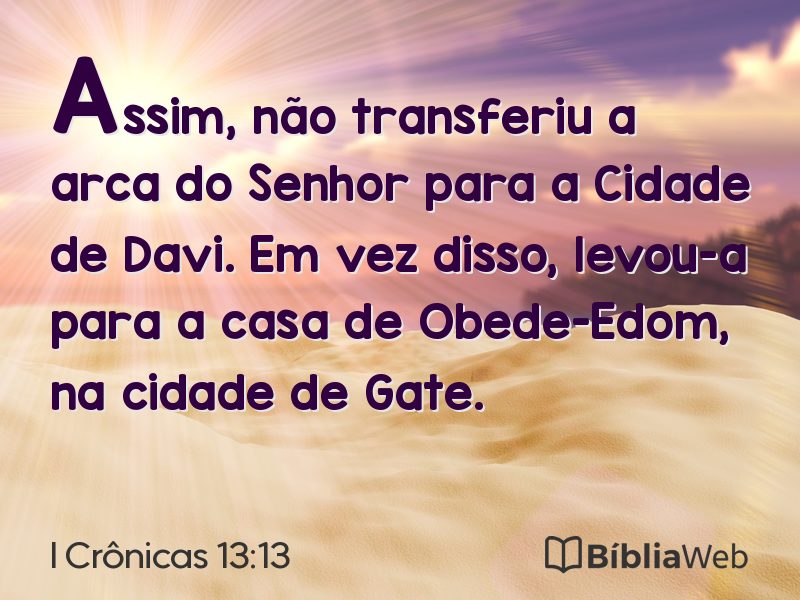 I Crônicas 13:13 em imagem para compartilhar