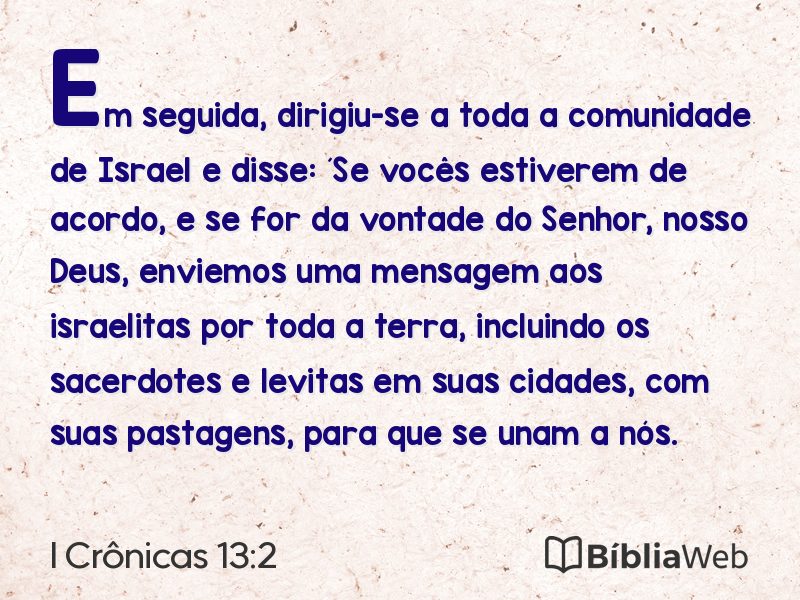 I Crônicas 13:2 em imagem para compartilhar