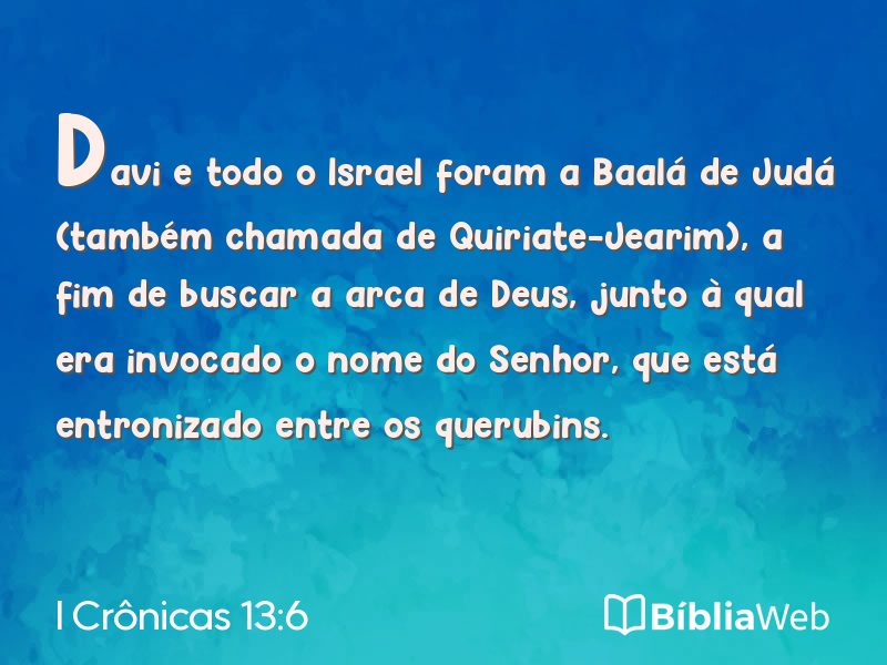 I Crônicas 13:6 em imagem para compartilhar
